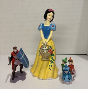 Home Disney SLEEPING BEAUTY Coin Bank, Prince Philip Fairy Godmothers PVC Figures Toy