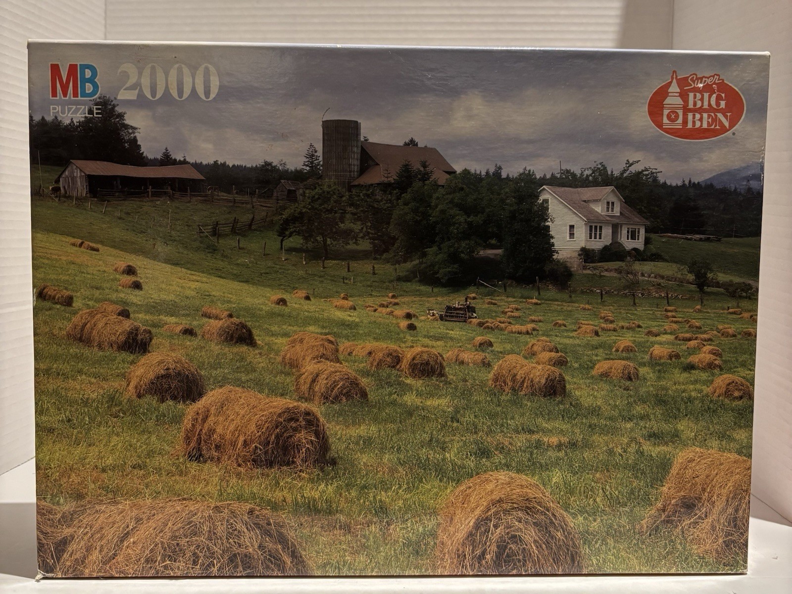 Sealed Rare Vintage 1992 MB Super Big Ben 2000 Piece Puzzle Farm In WA USA_0 Sealed Rare Vintage 1992 MB Super Big Ben 2000 Piece Puzzle Farm In WA USA