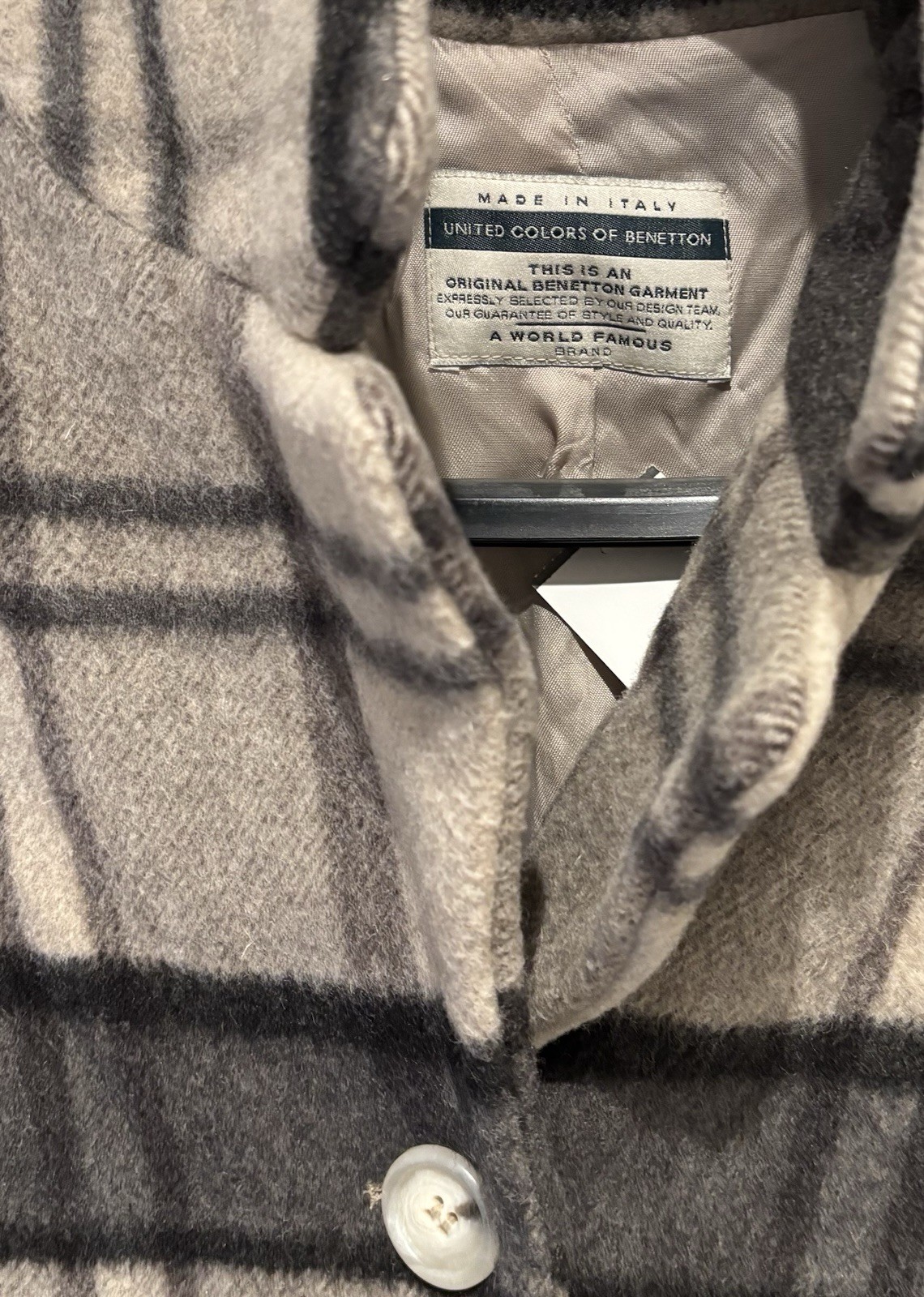 BENETTON Vintage 90’s Jacket Women’s Italy Made Wool Coat Size EU 40 US 6 Y2K_1 BENETTON Vintage 90’s Jacket Women’s Italy Made Wool Coat Size EU 40 US 6 Y2K