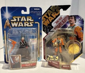 STAR WARS ATTACK OF THE CLONES SHAAK TI & Rebel Pilot Biggs HASBRO ACTION FIGURE