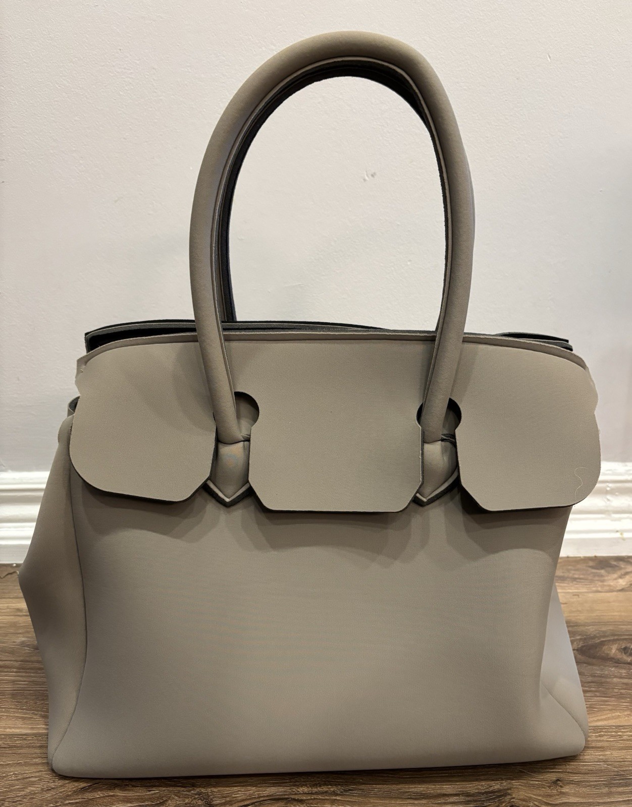 SAVE MY BAG Handbag -- Miss Plus Grey Taupe 13” VGUC_4 SAVE MY BAG Handbag -- Miss Plus Grey Taupe 13” VGUC