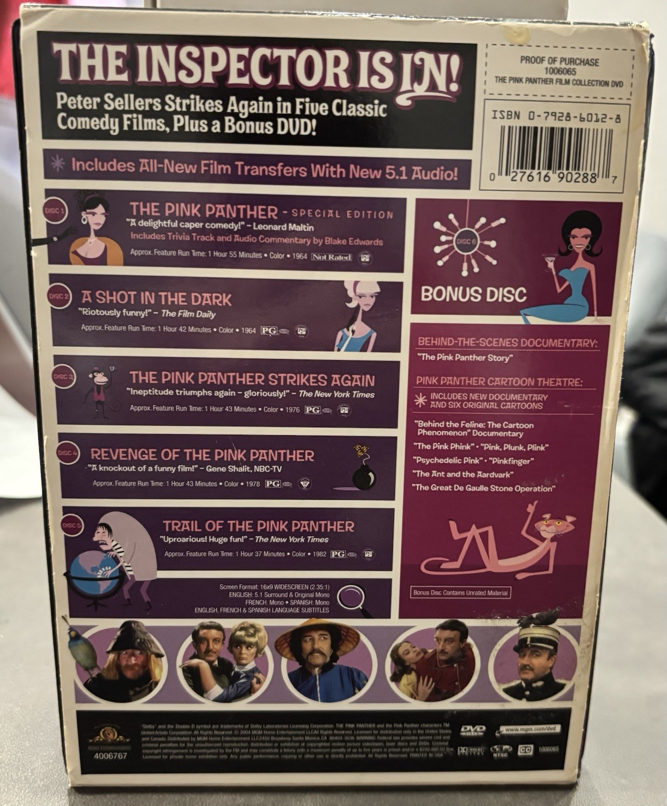 THE PINK PANTHER FILM COLLECTION Collector's Edition 6 Disc DVD Set GUC_1 THE PINK PANTHER FILM COLLECTION Collector's Edition 6 Disc DVD Set GUC