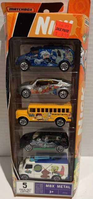 Vintage New Sealed Matchbox 5 Pack Set Spongebob, Avatar, Danny Phantom 2005