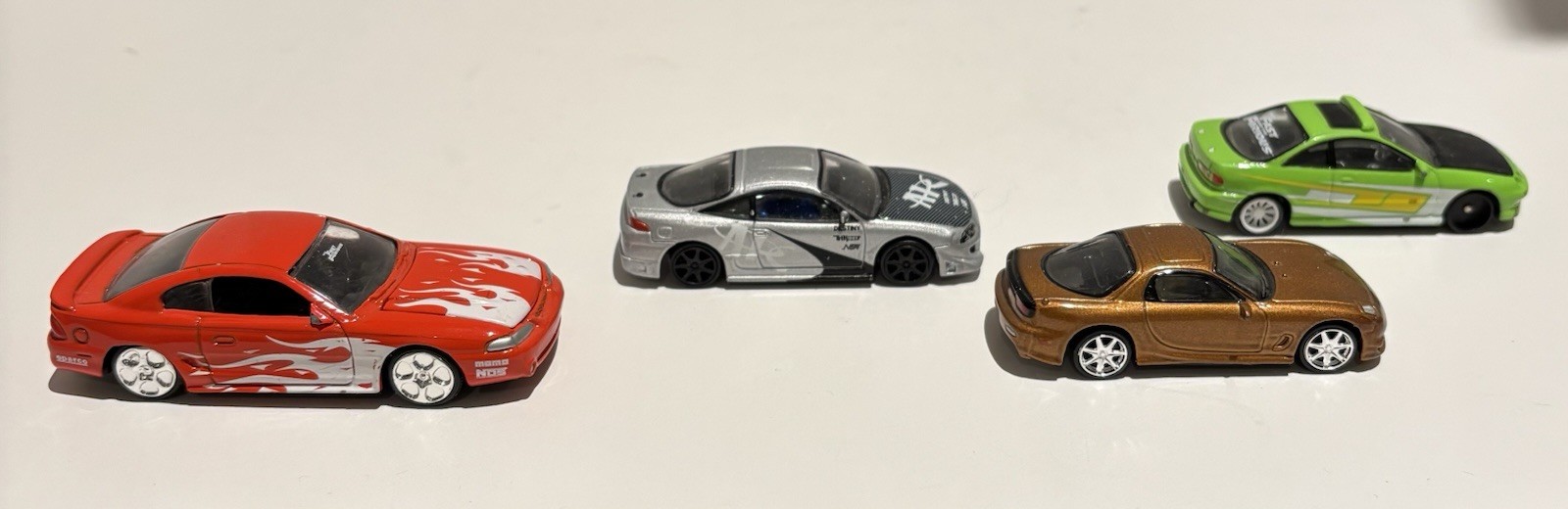 Racing Champions Fast & Furious 1995 Mitsubishi Lot of 4 Cars Loose Used_5 Racing Champions Fast & Furious 1995 Mitsubishi Lot of 4 Cars Loose Used
