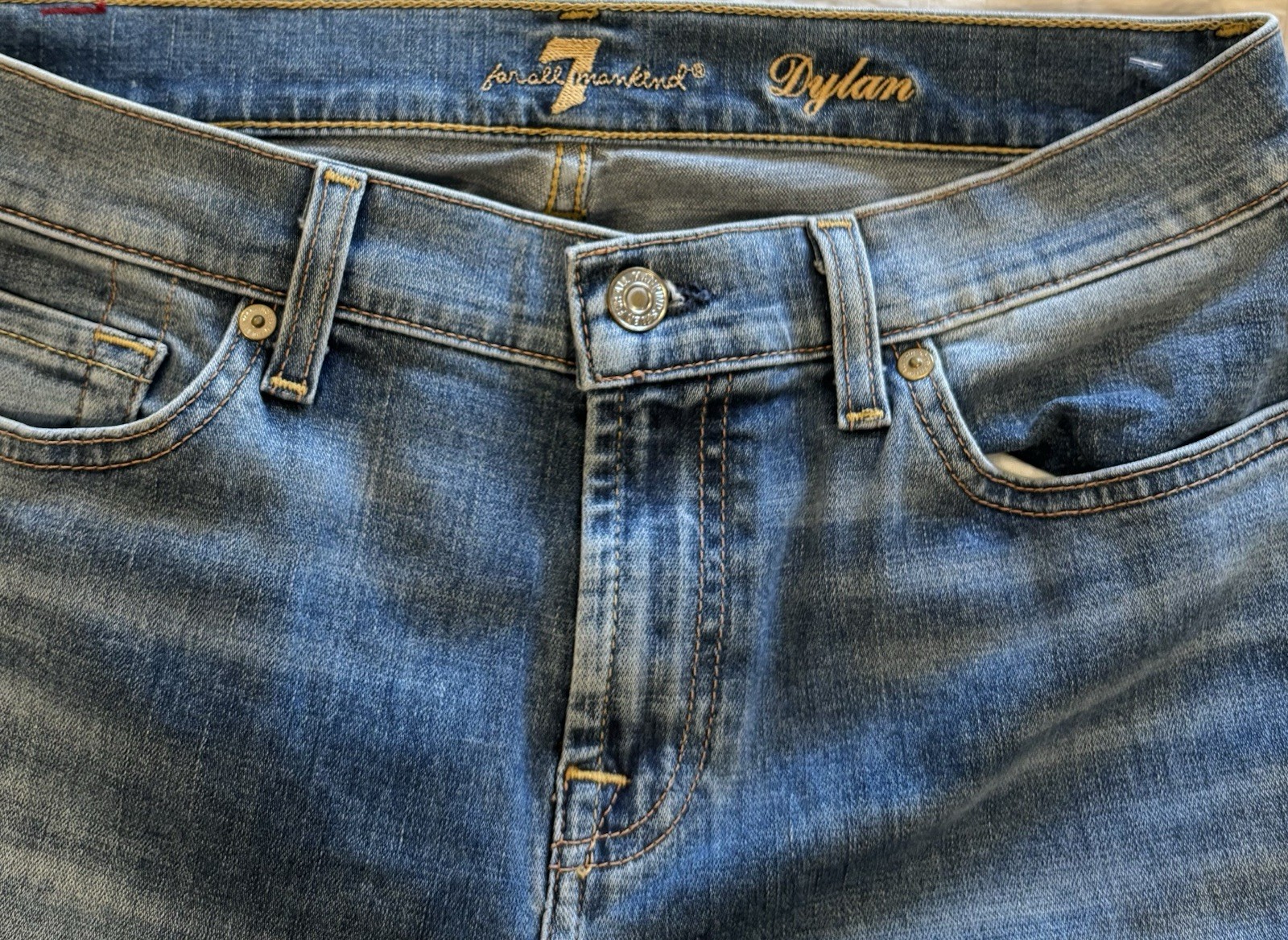 7 For All Mankind Jeans Womens Sz 29 Slit Ankle Straight Dylan Flexible Denim_4 7 For All Mankind Jeans Womens Sz 29 Slit Ankle Straight Dylan Flexible Denim