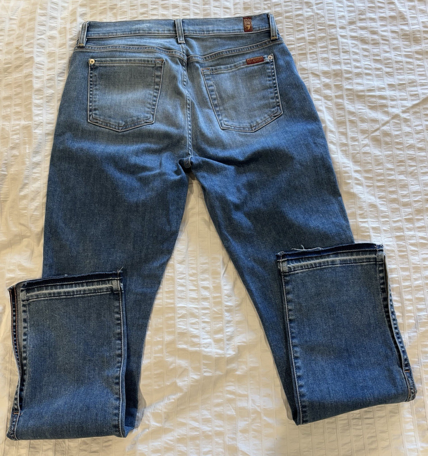 7 For All Mankind Jeans Womens Sz 29 Slit Ankle Straight Dylan Flexible Denim_5 7 For All Mankind Jeans Womens Sz 29 Slit Ankle Straight Dylan Flexible Denim