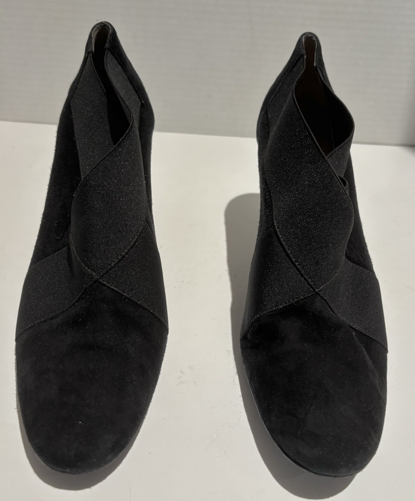 UGO BACCI Slip On 3” Heels - Black Suede Size 37 EU, 6.5 US Made In Spain_1 UGO BACCI Slip On 3” Heels - Black Suede Size 37 EU, 6.5 US Made In Spain