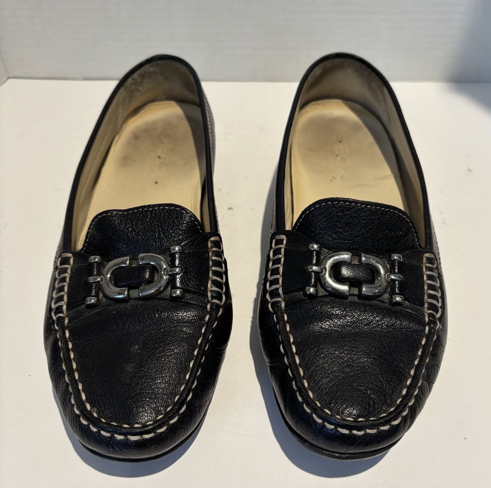 GEOX Flats Patent Women’s Black Leather Driving Loafers Size US 7.5/8 EUR 38.5_1 GEOX Flats Patent Women’s Black Leather Driving Loafers Size US 7.5/8 EUR 38.5