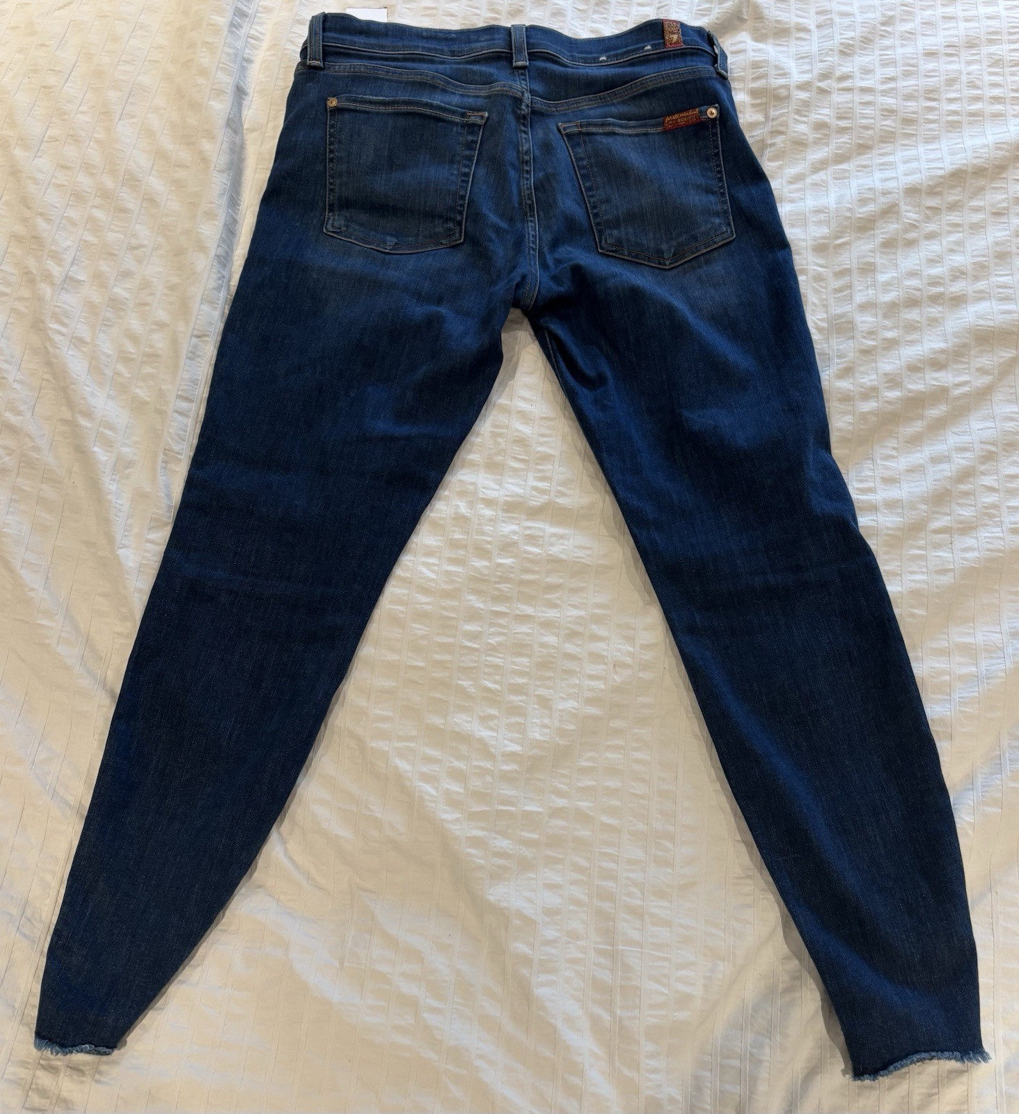 7 For All Mankind Distressed Step-Hem Ankle Skinny Jeans, Size 29_2 7 For All Mankind Distressed Step-Hem Ankle Skinny Jeans, Size 29