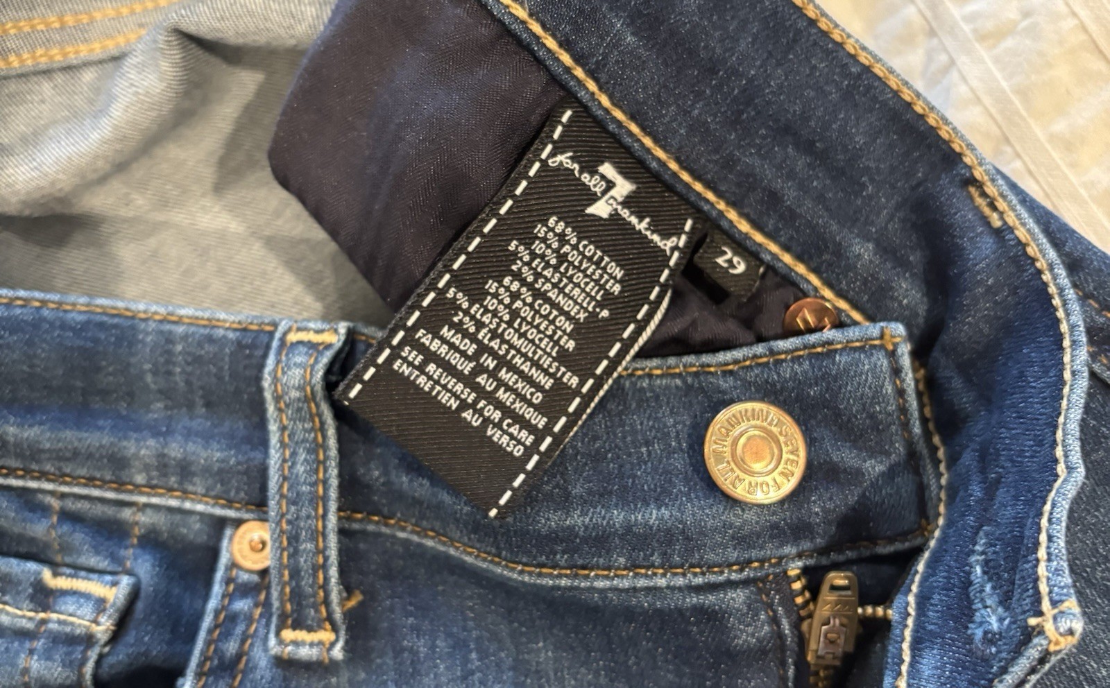 7 For All Mankind Distressed Step-Hem Ankle Skinny Jeans, Size 29_3 7 For All Mankind Distressed Step-Hem Ankle Skinny Jeans, Size 29
