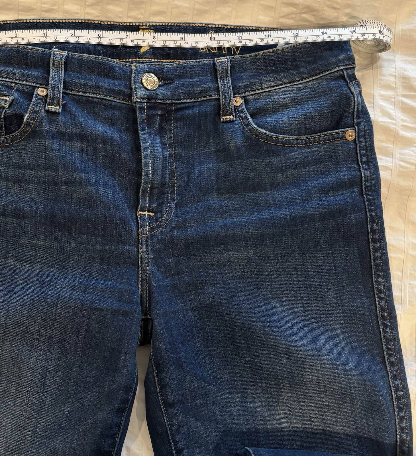 7 For All Mankind Distressed Step-Hem Ankle Skinny Jeans, Size 29_4 7 For All Mankind Distressed Step-Hem Ankle Skinny Jeans, Size 29