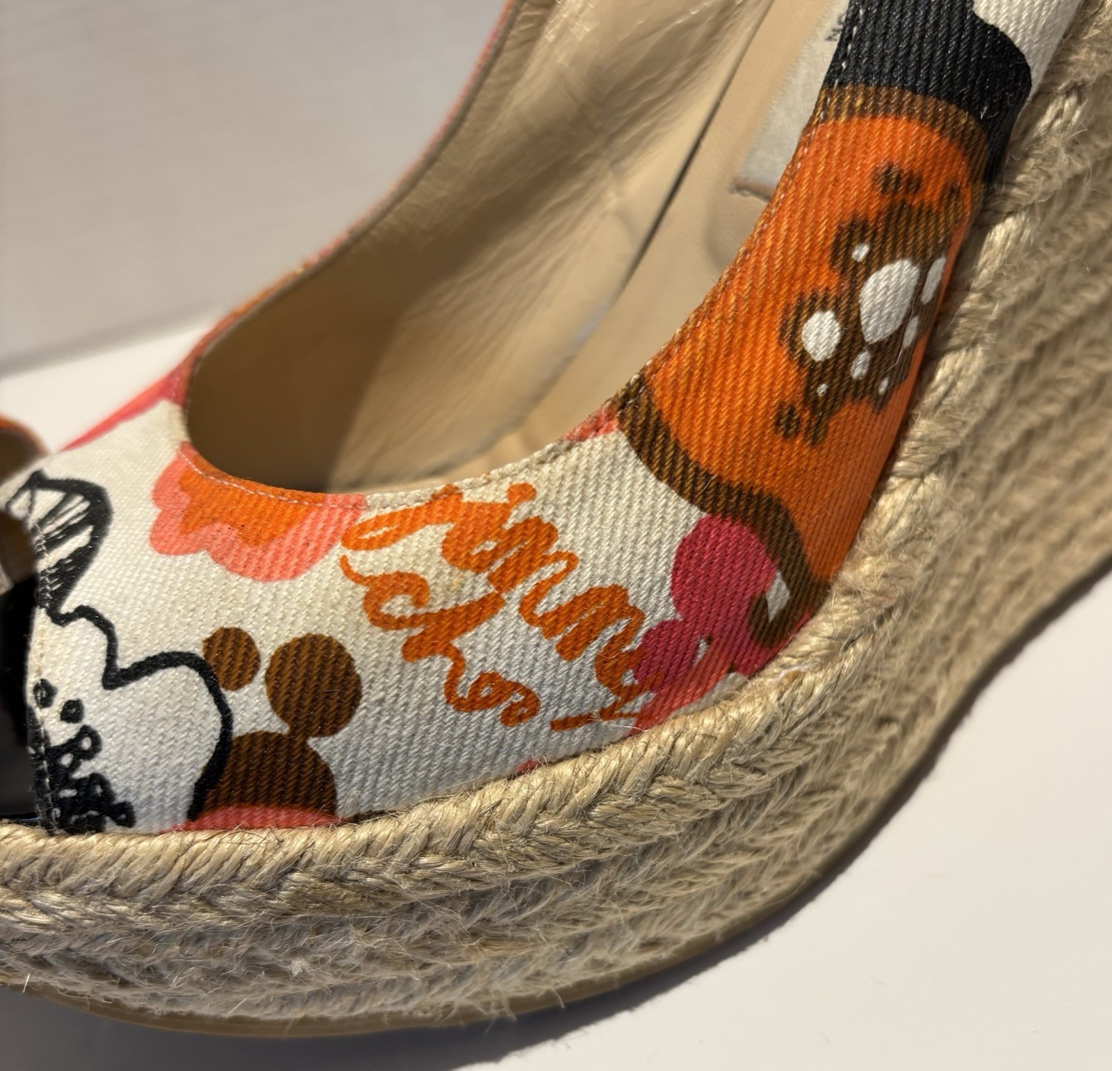JIMMY CHOO SCARLET FLORAL CANVAS ESPADRILLE WEDGES Italy 9/9.5 US 39.5 EU_4 JIMMY CHOO SCARLET FLORAL CANVAS ESPADRILLE WEDGES Italy 9/9.5 US 39.5 EU