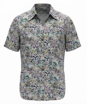 Vintage Y2K Tilley x Liberty of London Floral Print Short Sleeve Shirt Size S/M
