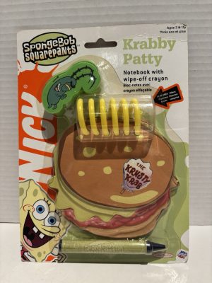 Vintage 2004 SpongeBob Krabby Patty Notebook Flying Colors Jakks Pacific - NEW
