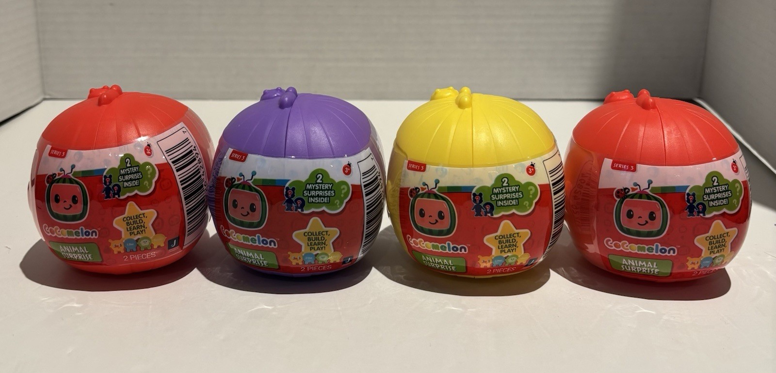 Lot of 4 Cocomelon Animal Surprise Blind Figure Packs_0 Lot of 4 Cocomelon Animal Surprise Blind Figure Packs