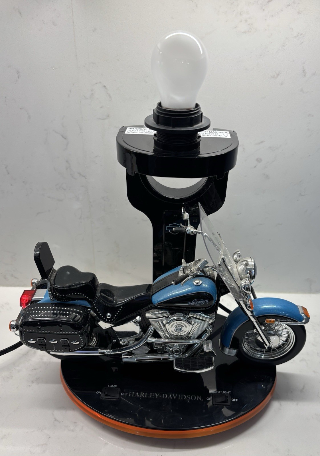 Harley Davidson Heritage Softail Motorcycle Lamp w Lights & Sounds Working_2 Harley Davidson Heritage Softail Motorcycle Lamp w Lights & Sounds Working