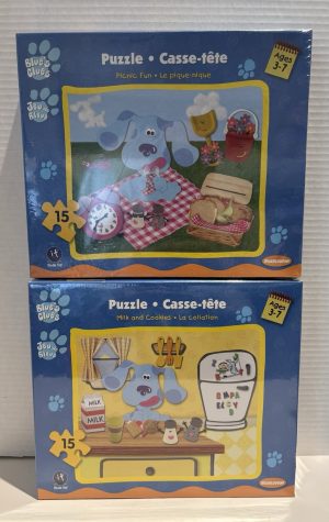 2 Vintage 2001 Blue’s Clues Irwin Toy Y2K Puzzles SEALED NEW Made in Canada