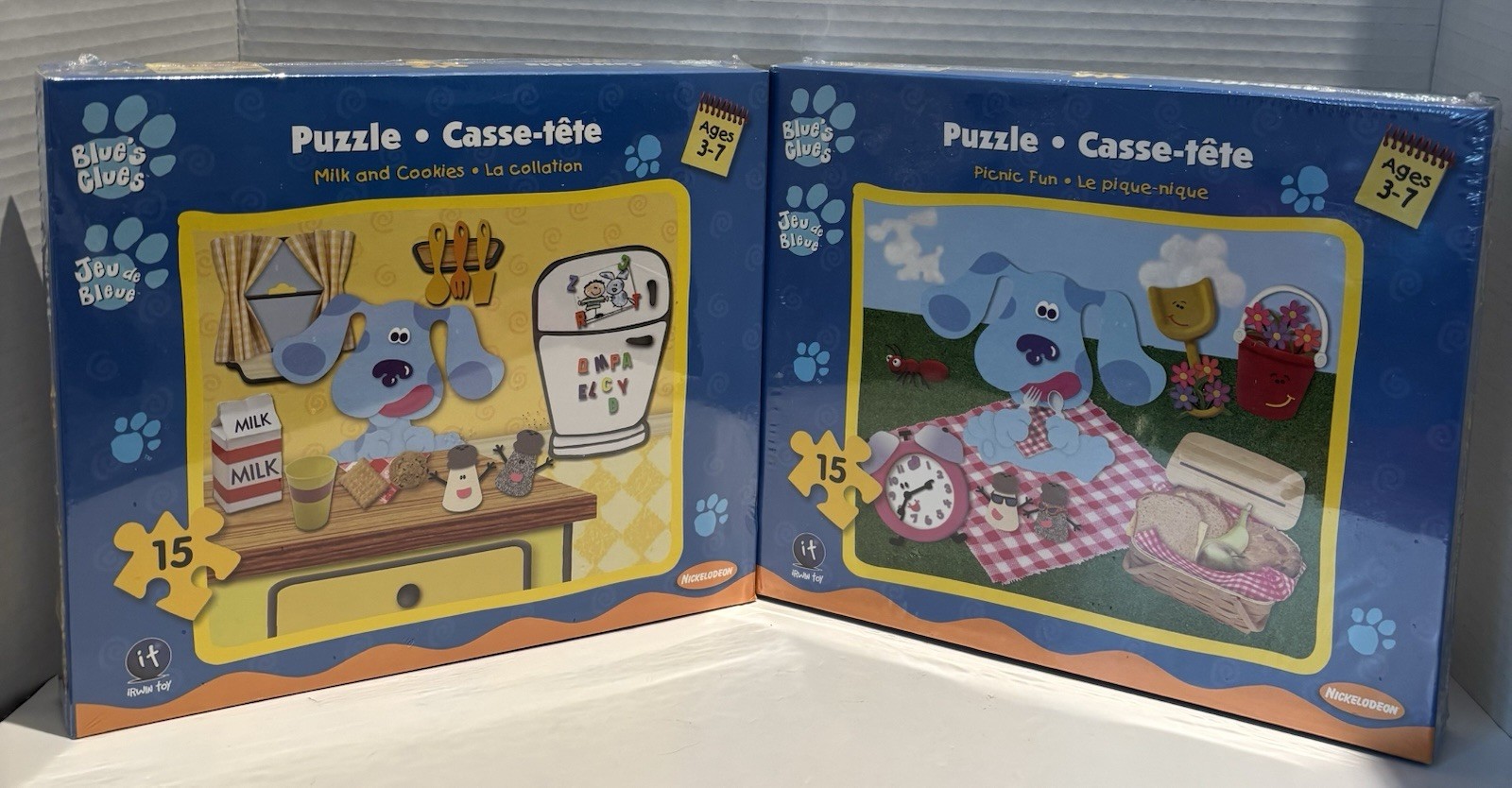2 Vintage 2001 Blue’s Clues Irwin Toy Y2K Puzzles SEALED NEW Made in Canada_2 2 Vintage 2001 Blue’s Clues Irwin Toy Y2K Puzzles SEALED NEW Made in Canada
