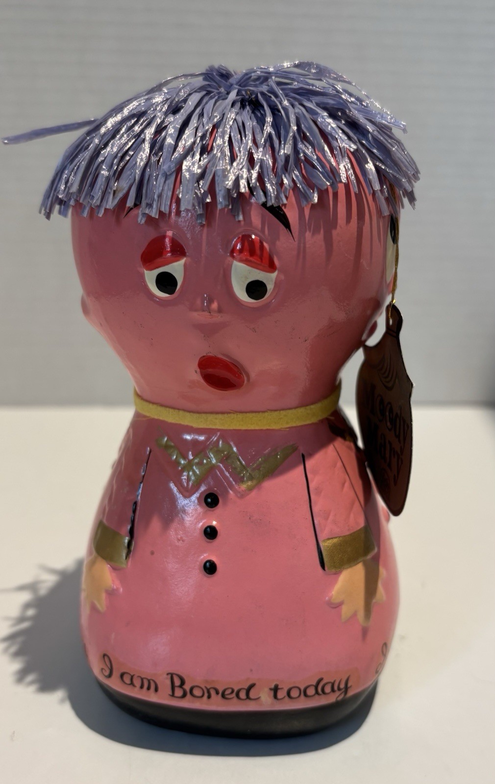 Lego Moody Mary Vintage 1970's Pink Chalkware Bank with Retail Hang-Tag Japan_3 Lego Moody Mary Vintage 1970's Pink Chalkware Bank with Retail Hang-Tag Japan