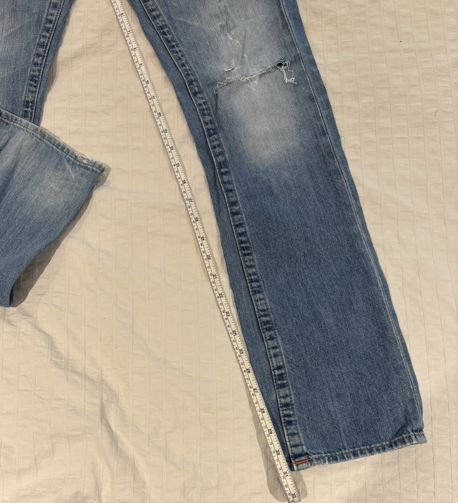 TRUE RELIGION JOEY RAINBOW STITCH Straight Leg Distressed Jeans Women’s SZ 28/31_4 TRUE RELIGION JOEY RAINBOW STITCH Straight Leg Distressed Jeans Women’s SZ 28/31