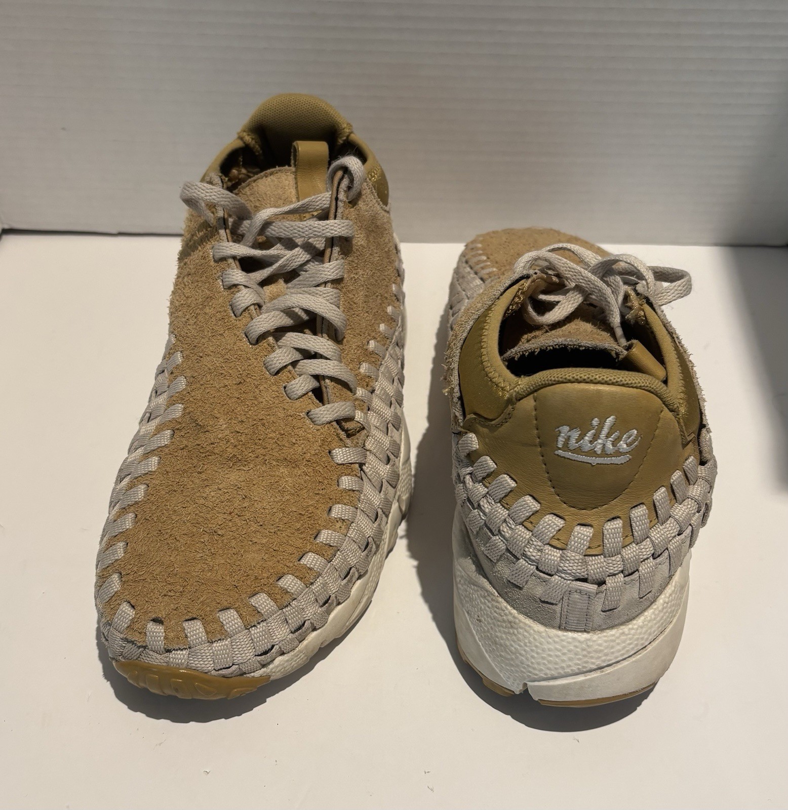 Nike Air Footscape Woven Chukka QS Hairy Suede Flat Gold 913929-700 Men's Sz 9.5_1 Nike Air Footscape Woven Chukka QS Hairy Suede Flat Gold 913929-700 Men's Sz 9.5