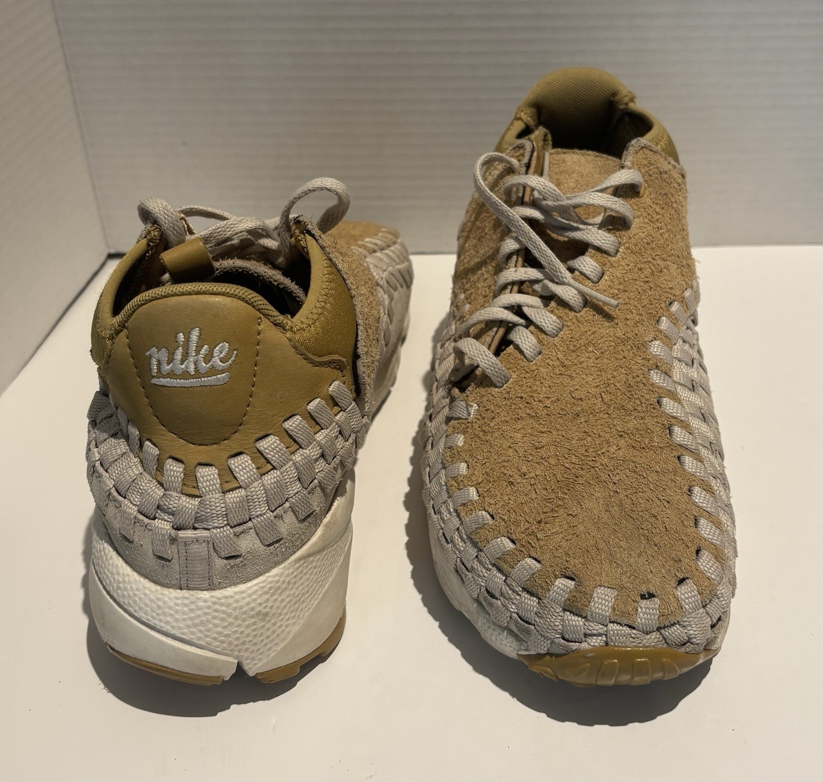 Nike Air Footscape Woven Chukka QS Hairy Suede Flat Gold 913929-700 Men's Sz 9.5_2 Nike Air Footscape Woven Chukka QS Hairy Suede Flat Gold 913929-700 Men's Sz 9.5