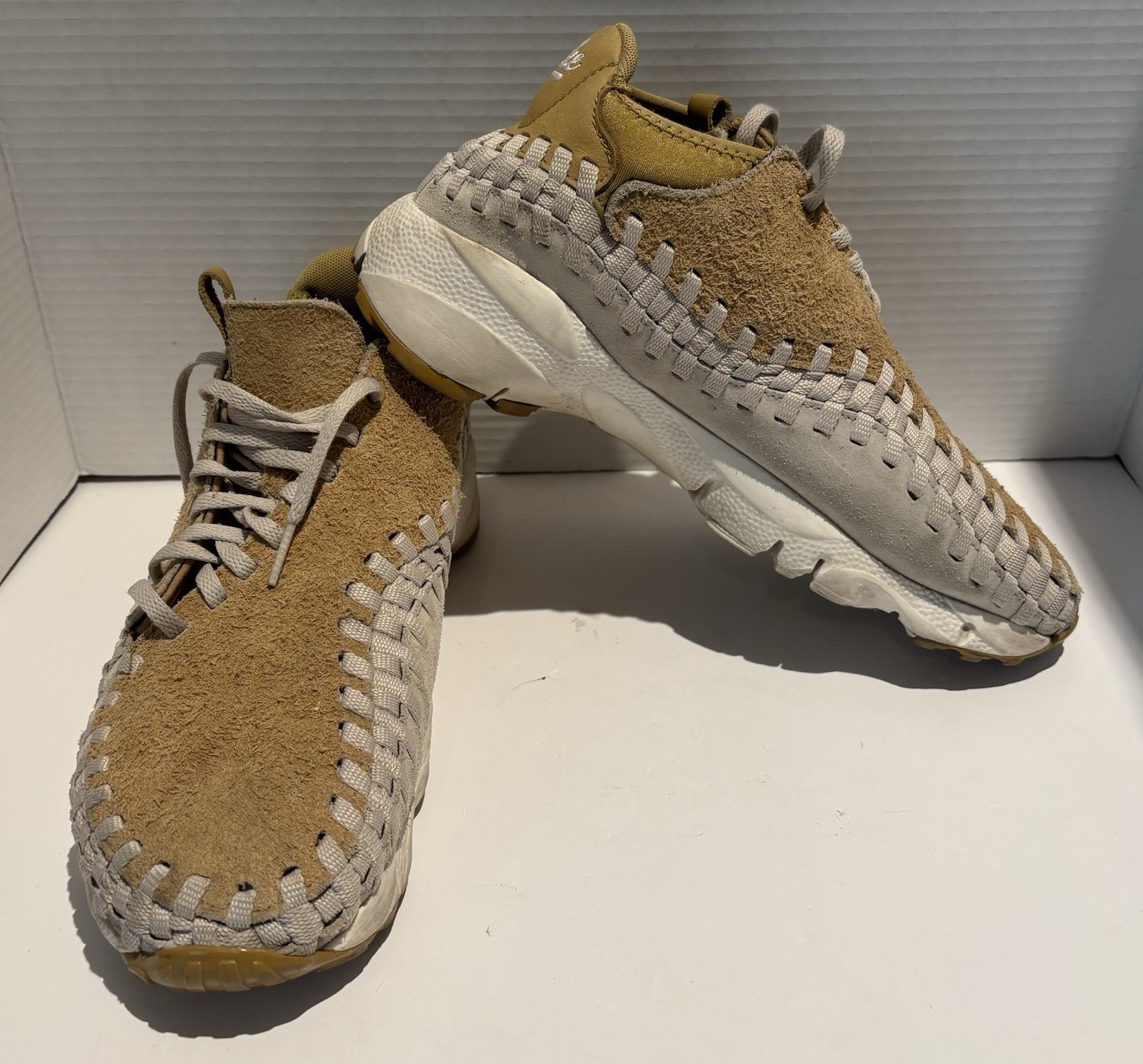 Nike Air Footscape Woven Chukka QS Hairy Suede Flat Gold 913929-700 Men's Sz 9.5_4 Nike Air Footscape Woven Chukka QS Hairy Suede Flat Gold 913929-700 Men's Sz 9.5