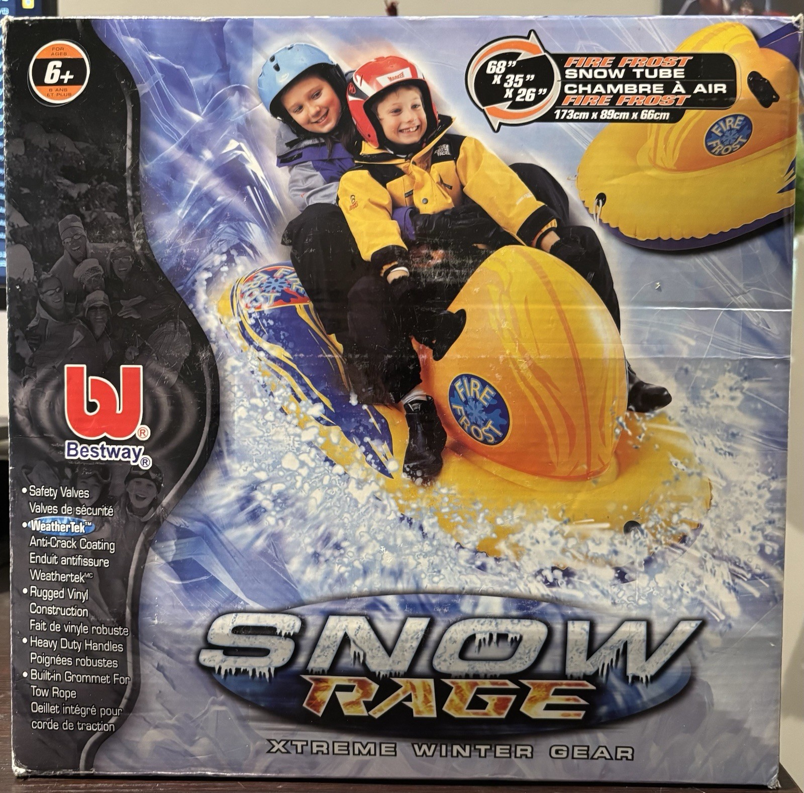 Inflatable Snow Tube - Large 68”x35”x26” Heavy Duty Vintage 2005 Ride On_0 Inflatable Snow Tube - Large 68”x35”x26” Heavy Duty Vintage 2005 Ride On
