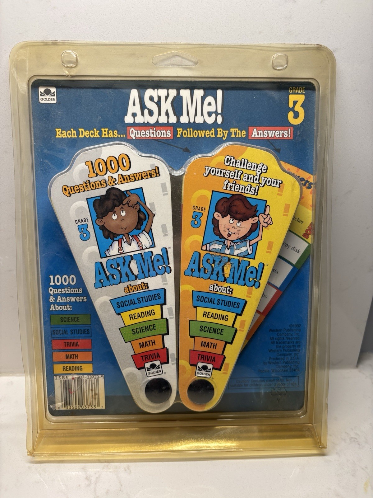 New Vintage 1992 Golden ASK ME! Grade 3 Game Toy 1000 Questions & Answers _0 New Vintage 1992 Golden ASK ME! Grade 3 Game Toy 1000 Questions & Answers