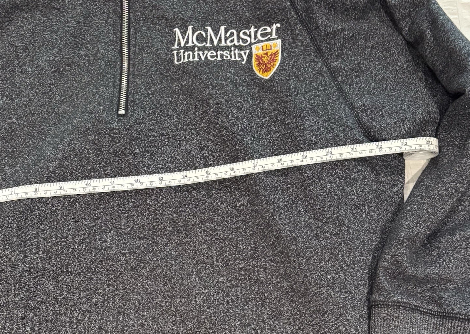 McMaster University 1/4 Zip Sweatshirt Men’s Size XXL Charcoal Gray Cotton Blend_4 McMaster University 1/4 Zip Sweatshirt Men’s Size XXL Charcoal Gray Cotton Blend