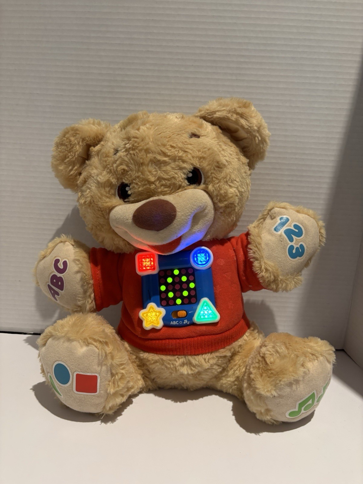 Fisher Price Learn and Sing Teddy Laugh and Learn ABC 123 Tested WORKS HTF RARE_0 Fisher Price Learn and Sing Teddy Laugh and Learn ABC 123 Tested WORKS HTF RARE