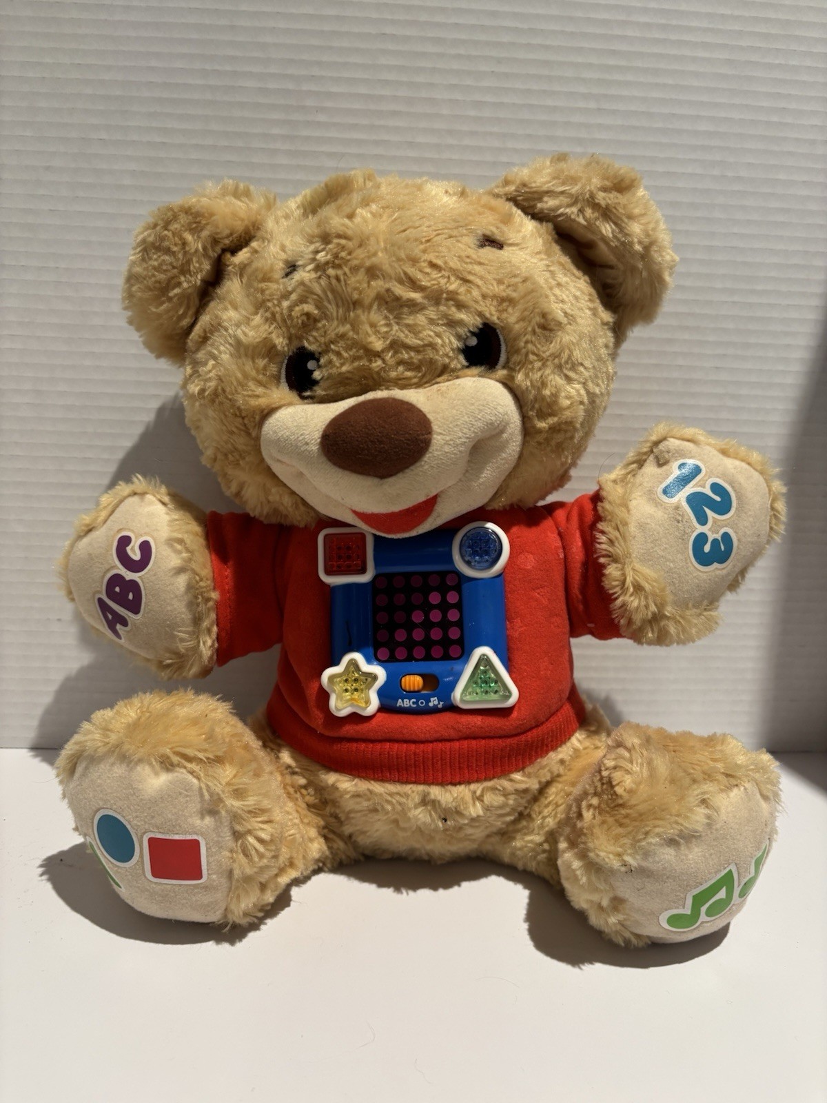 Fisher Price Learn and Sing Teddy Laugh and Learn ABC 123 Tested WORKS HTF RARE_1 Fisher Price Learn and Sing Teddy Laugh and Learn ABC 123 Tested WORKS HTF RARE