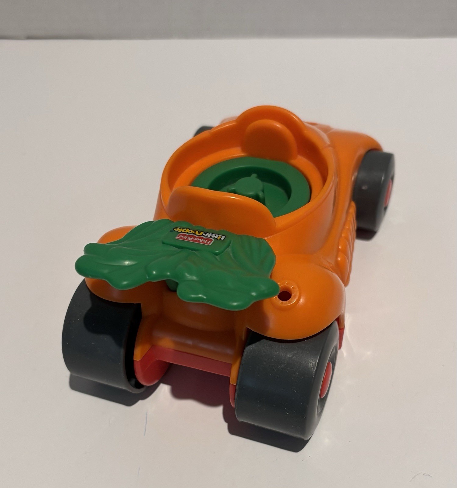 Fisher Price Little People Animalville CARROT RACE CAR 2009 Rare Sound Working_3 Fisher Price Little People Animalville CARROT RACE CAR 2009 Rare Sound Working