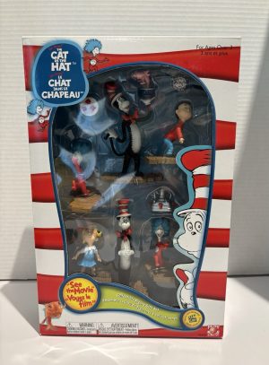 DR SEUSS Vintage 2003 Cat in the Hat Collectible Figure Gift Set Play Along