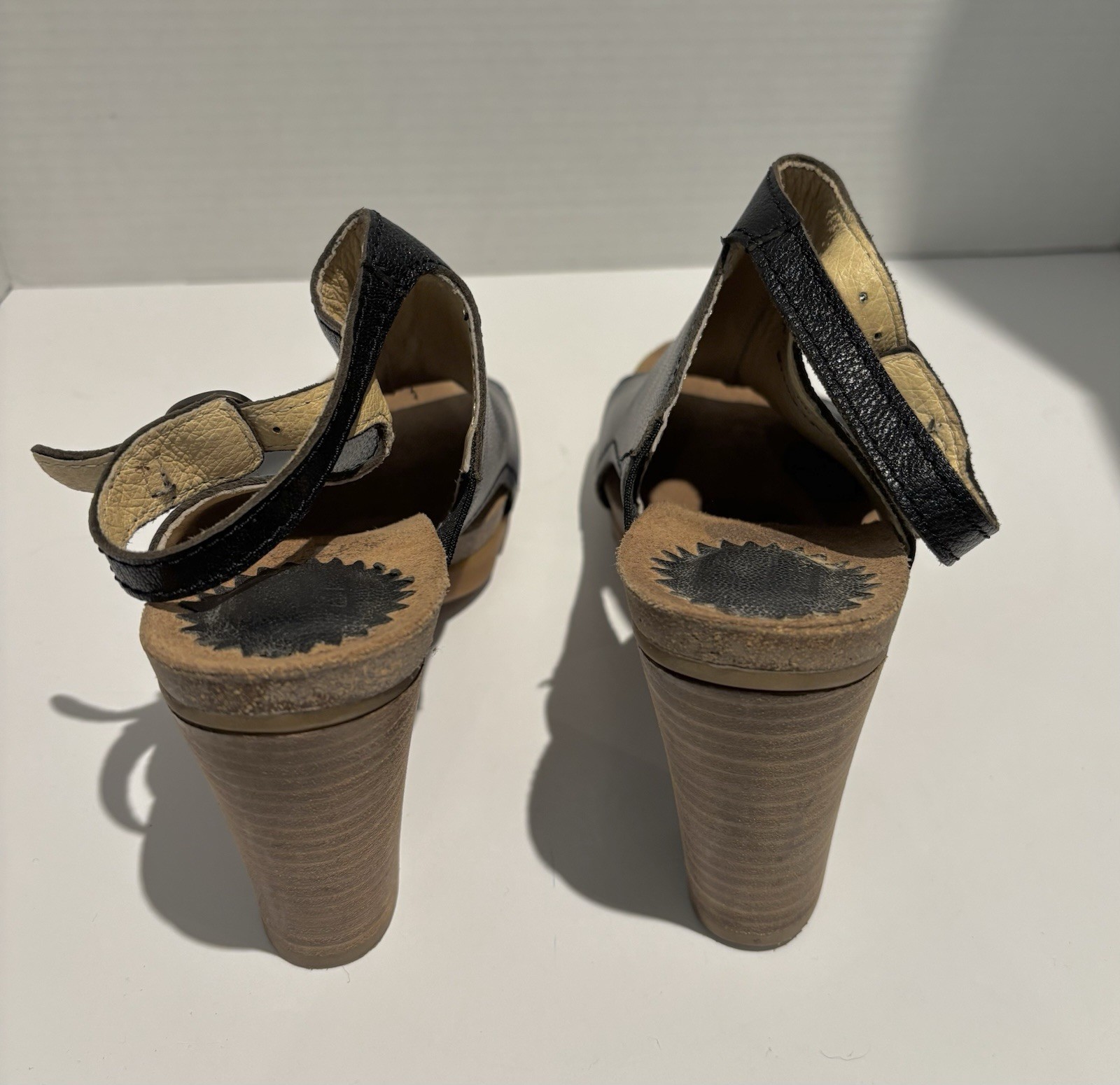 Fly London Bach Black Leather Chunky Block Heel Platform Sandals SZ EU 37 US 6.5_2 Fly London Bach Black Leather Chunky Block Heel Platform Sandals SZ EU 37 US 6.5
