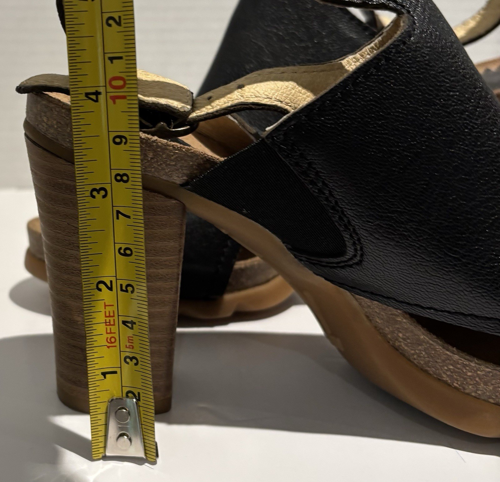 Fly London Bach Black Leather Chunky Block Heel Platform Sandals SZ EU 37 US 6.5_5 Fly London Bach Black Leather Chunky Block Heel Platform Sandals SZ EU 37 US 6.5