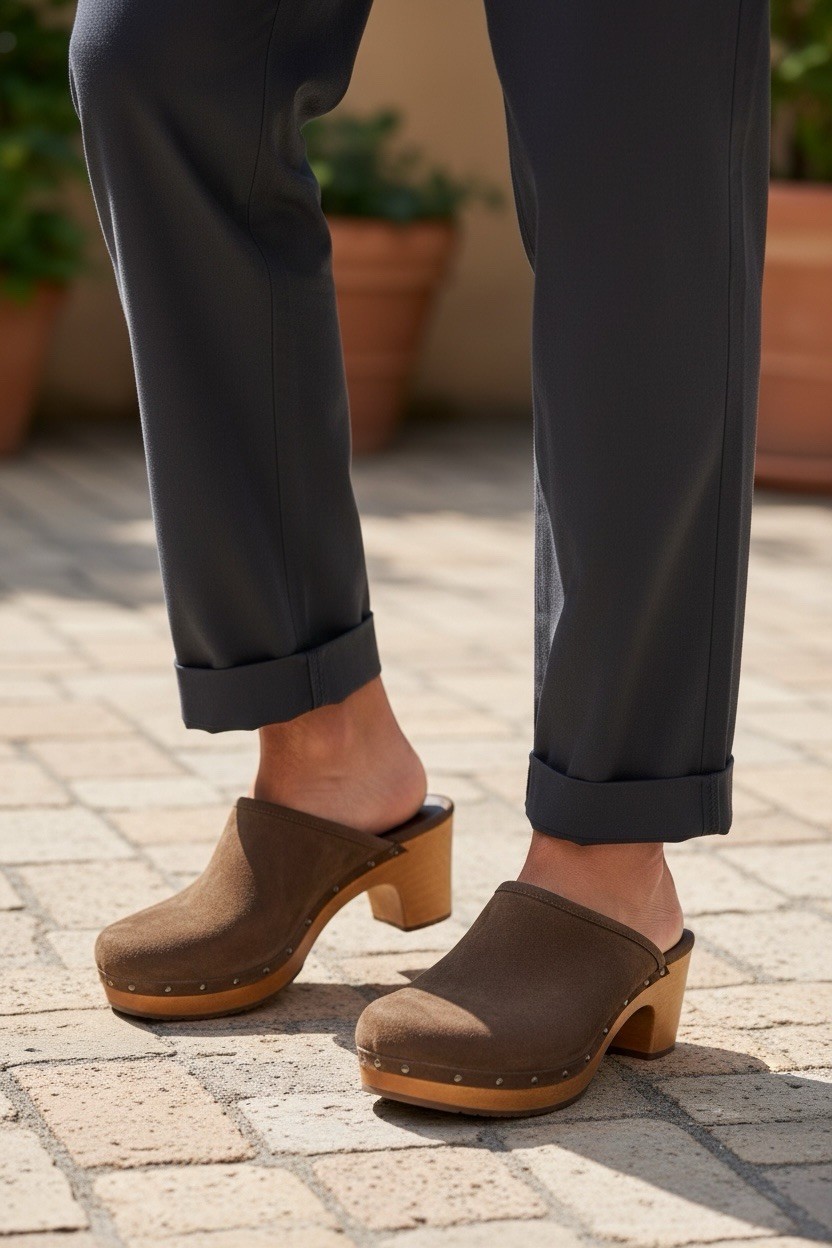UGG Kassi Heel Mule Clogs Studs Brown Suede Women’s Shoes SZ 10 US 41 EU_0 UGG Kassi Heel Mule Clogs Studs Brown Suede Women’s Shoes SZ 10 US 41 EU