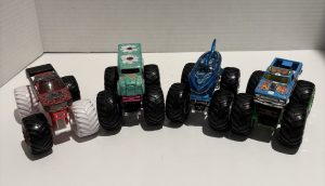 Hot Wheels MONSTER JAM TRUCKS Die-Cast Lot of 4 Loose