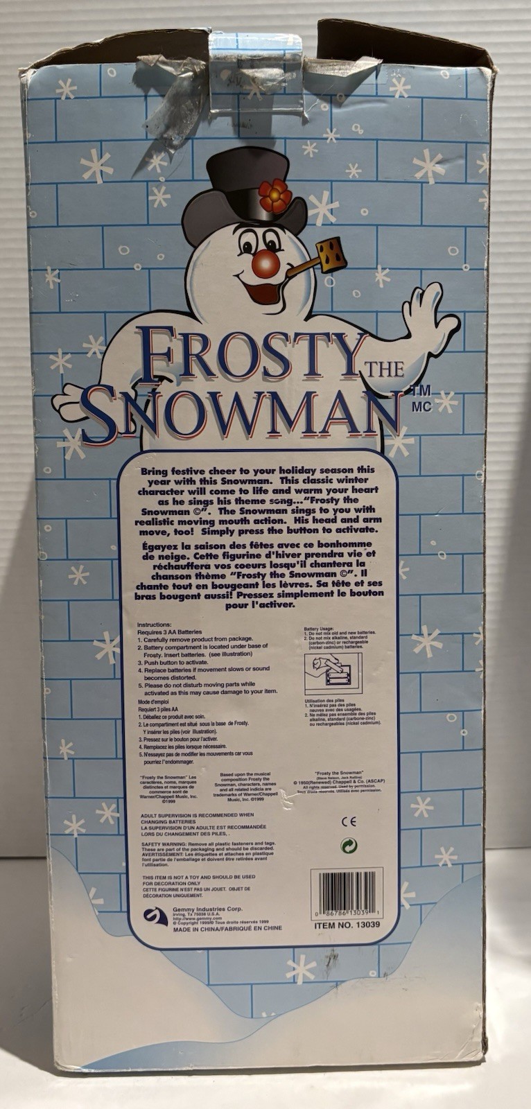 Vintage 1999 Gemmy 19" Frosty The Snowman Christmas Animated Singing Dancing_8 Vintage 1999 Gemmy 19" Frosty The Snowman Christmas Animated Singing Dancing