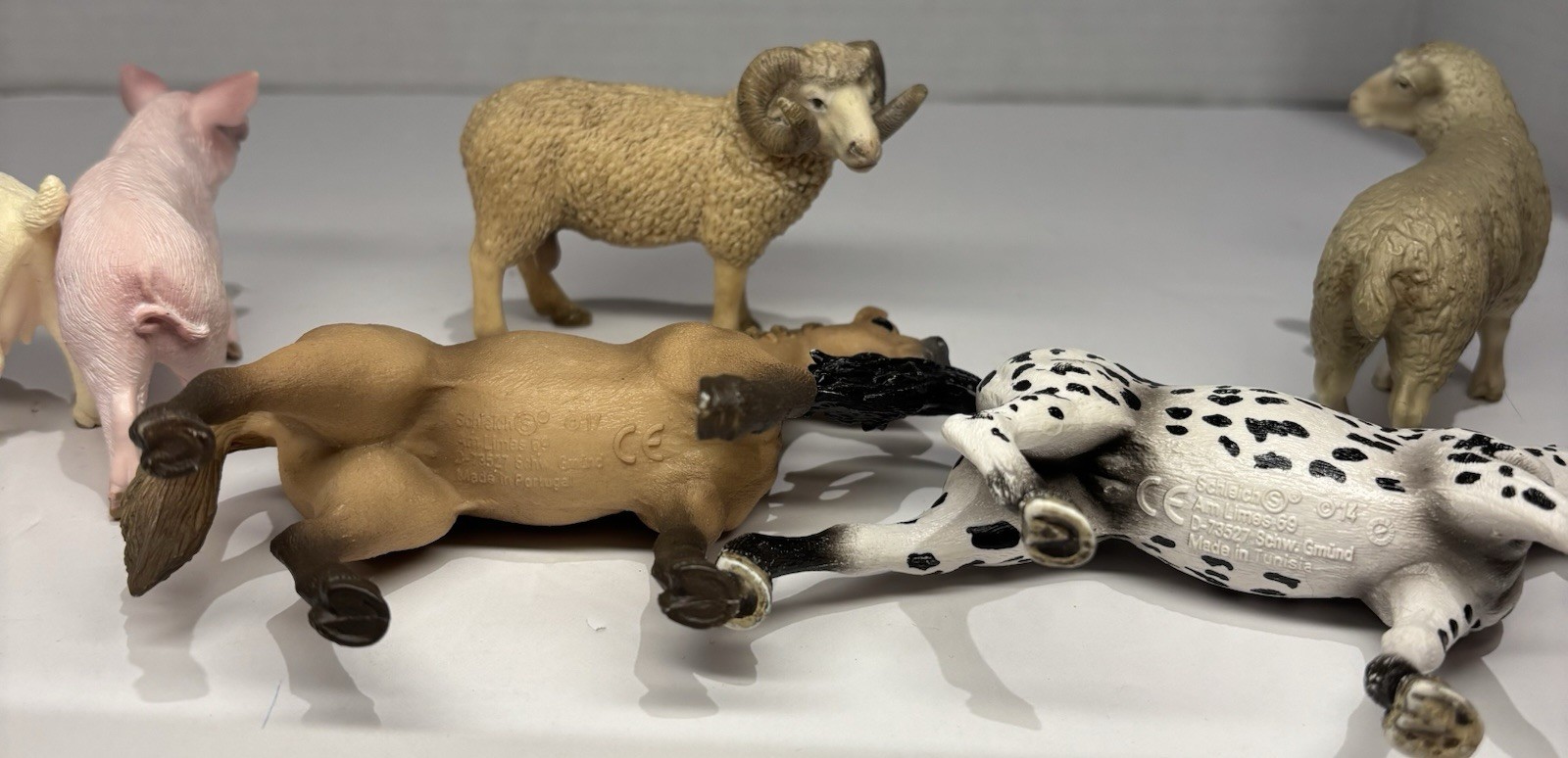 Schleich Farm Animals Lot of 6 Horse Pig Sheep Goat Ram Knabstrupper Retired_5 Schleich Farm Animals Lot of 6 Horse Pig Sheep Goat Ram Knabstrupper Retired