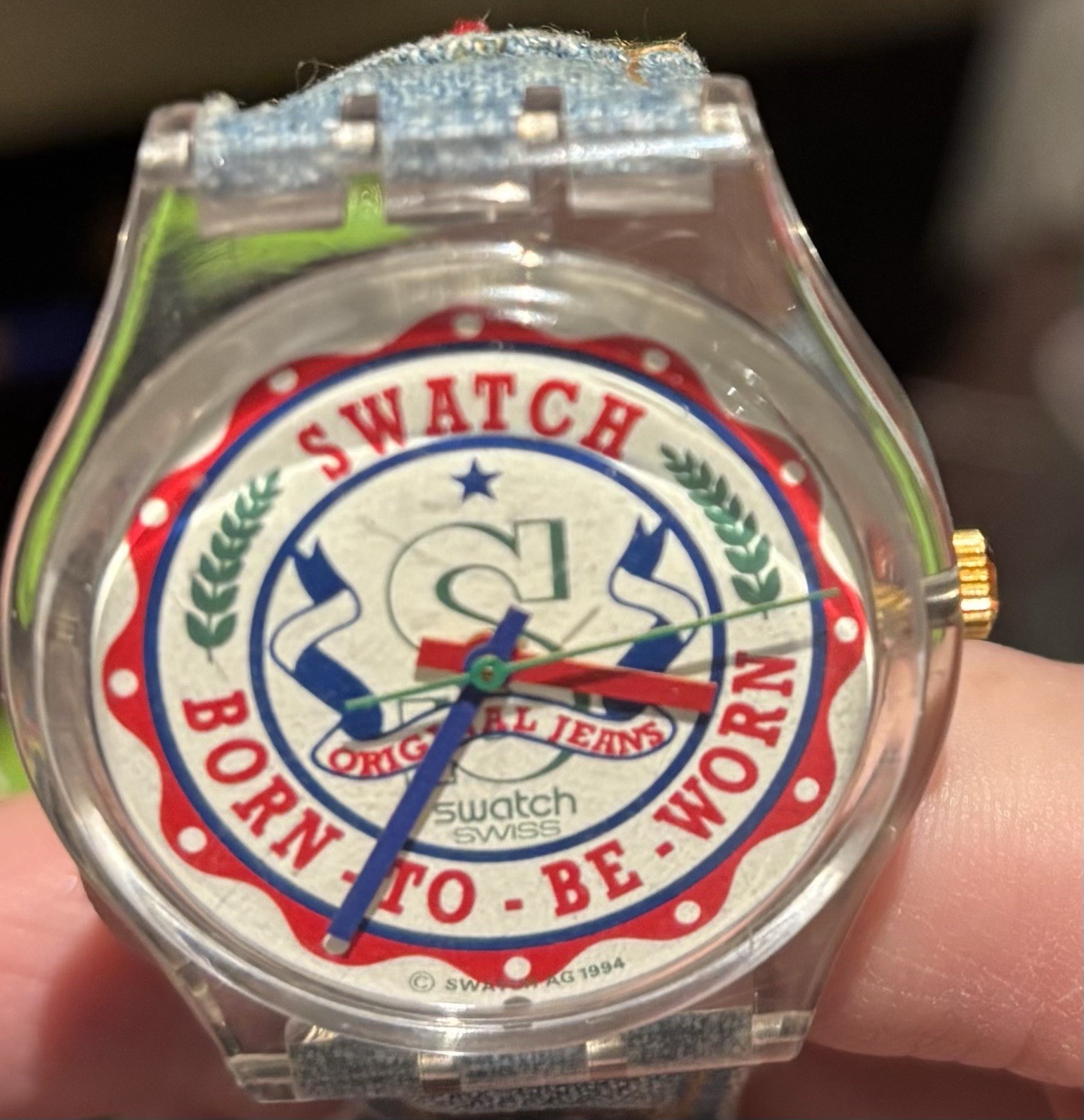 Swatch Analog Quartz Swiss Watch Vintage 1994 Red Tag Original GK190 Working_5 Swatch Analog Quartz Swiss Watch Vintage 1994 Red Tag Original GK190 Working