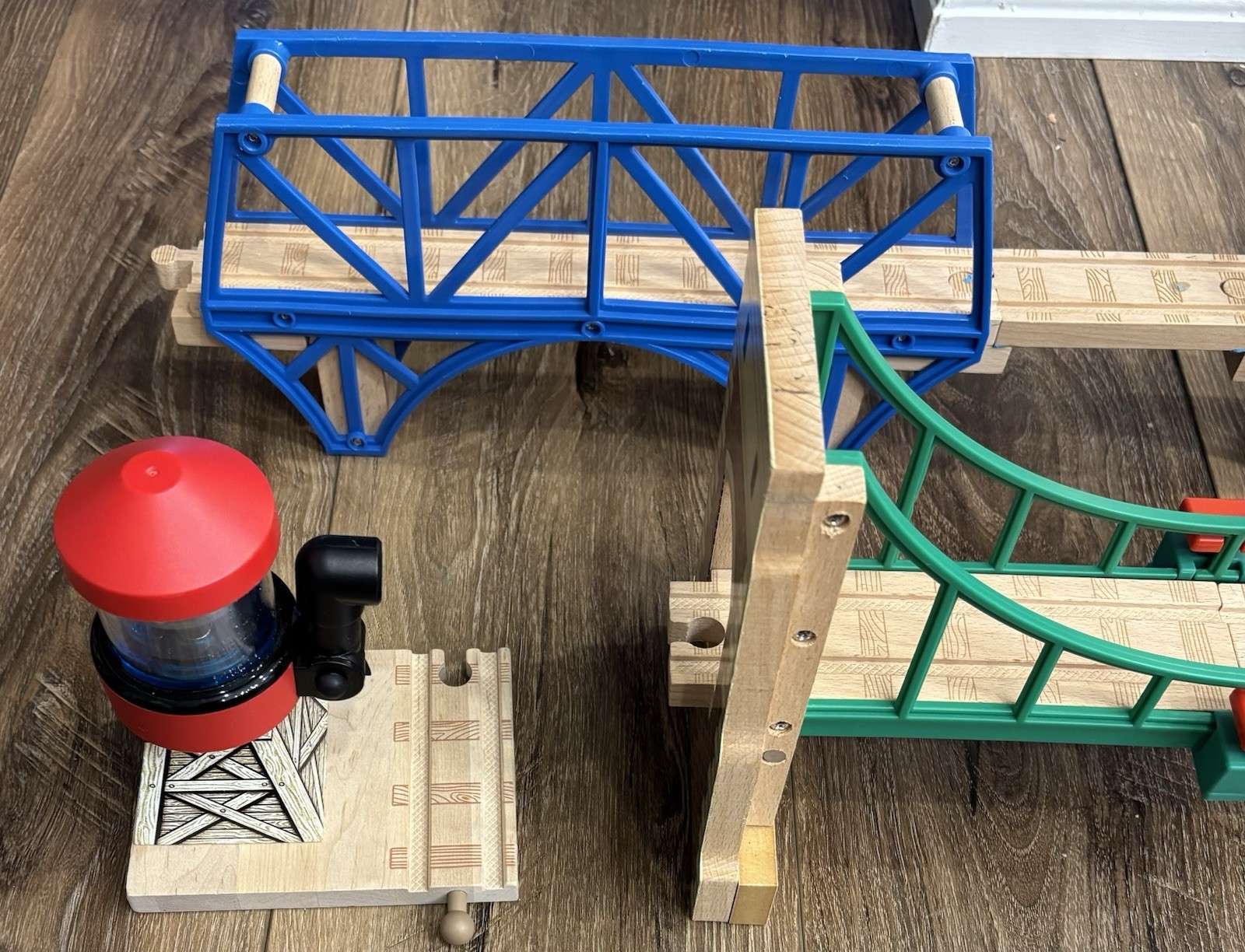 Thomas Friends Wooden Railway Blue Sodor Bridge, Water Tower & More_1 Thomas Friends Wooden Railway Blue Sodor Bridge, Water Tower & More