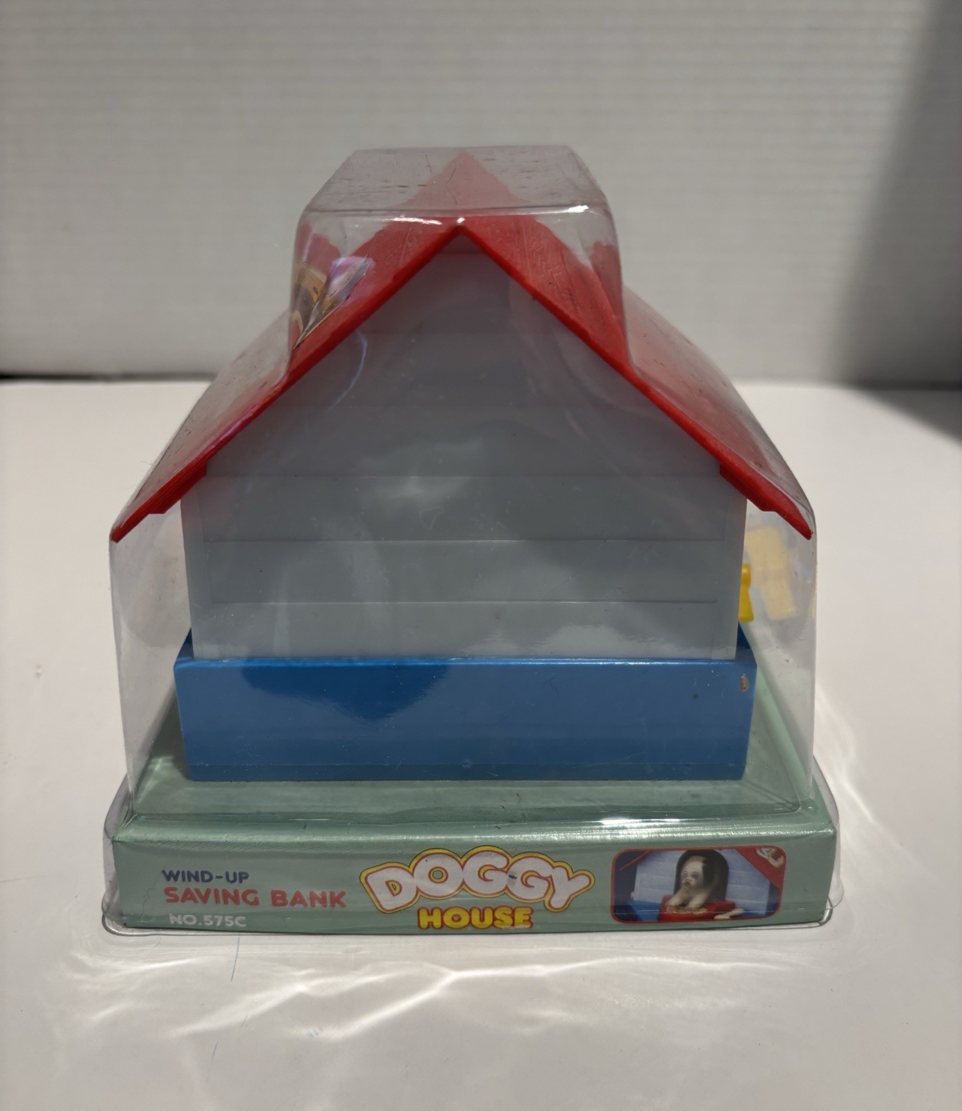 Mechanical Dog House Vintage 80’s COIN BANK Wind Up Hong Kong Made New Sealed_4 Mechanical Dog House Vintage 80’s COIN BANK Wind Up Hong Kong Made New Sealed