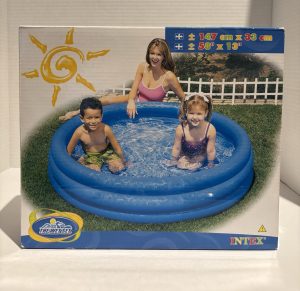 INTEX WET SET Vintage 2006 Inflatable Kiddie Pool 3-Ring Blue Y2K Brand New 58”