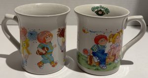 Home Vintage 1984 Cabbage Patch Doll Coffee Cups - Mugs Great Condition Rare Gift