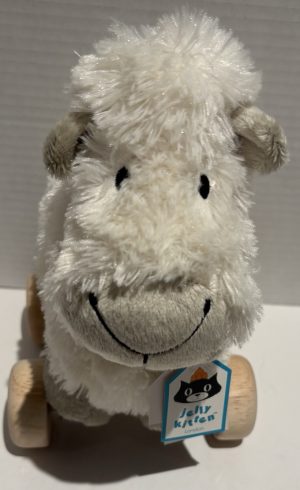 Jelly Kitten 2008 JELLYCAT Truffles Sheep Baby Rattle Toy Plush -Pull Along RARE