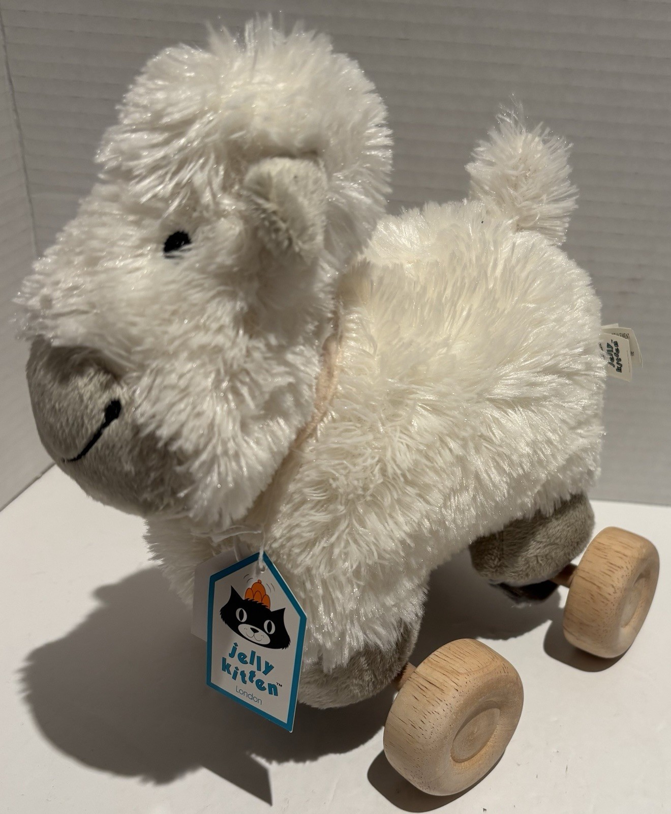 Jelly Kitten 2008 JELLYCAT Truffles Sheep Baby Rattle Toy Plush -Pull Along RARE_1 Jelly Kitten 2008 JELLYCAT Truffles Sheep Baby Rattle Toy Plush -Pull Along RARE