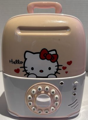 Vintage Sanrio Hello Kitty Coin & Bill Bank Vault Electronic Lock Sings Working