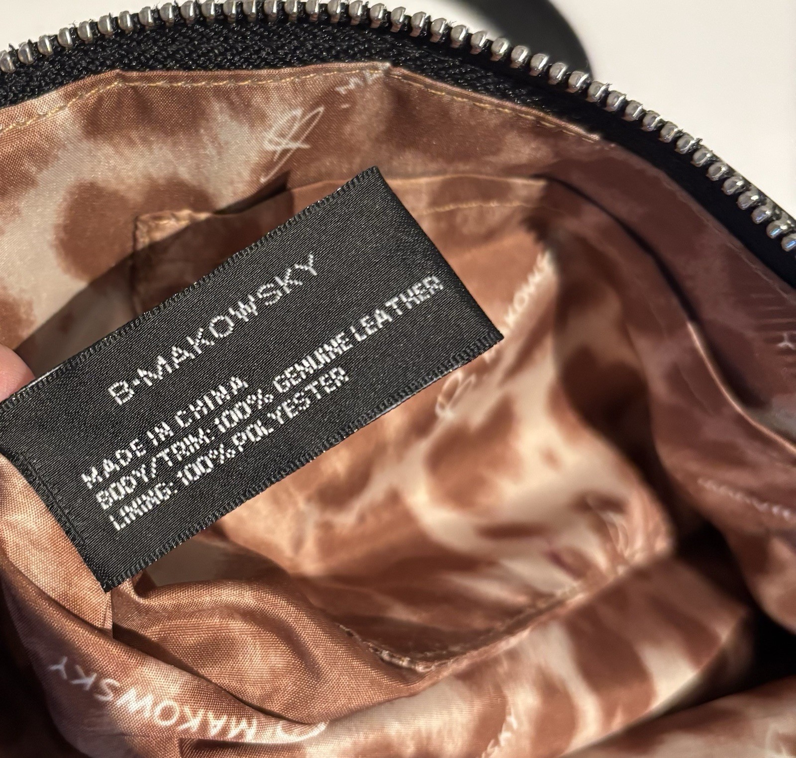 B. Makowsky Black 100% Genuine SOFT Leather Bag Purse VGUC 11”x6”_3 B. Makowsky Black 100% Genuine SOFT Leather Bag Purse VGUC 11”x6”
