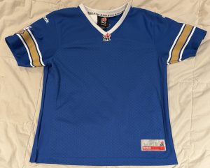 Reebok Authentic CFL Winnipeg Blue Bombers Jersey Size Youth Medium